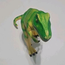 Green and Yellow Plastic Dinosaur Toy Figure Dinosaurs Ages 3-7 3-4 4-7 Years