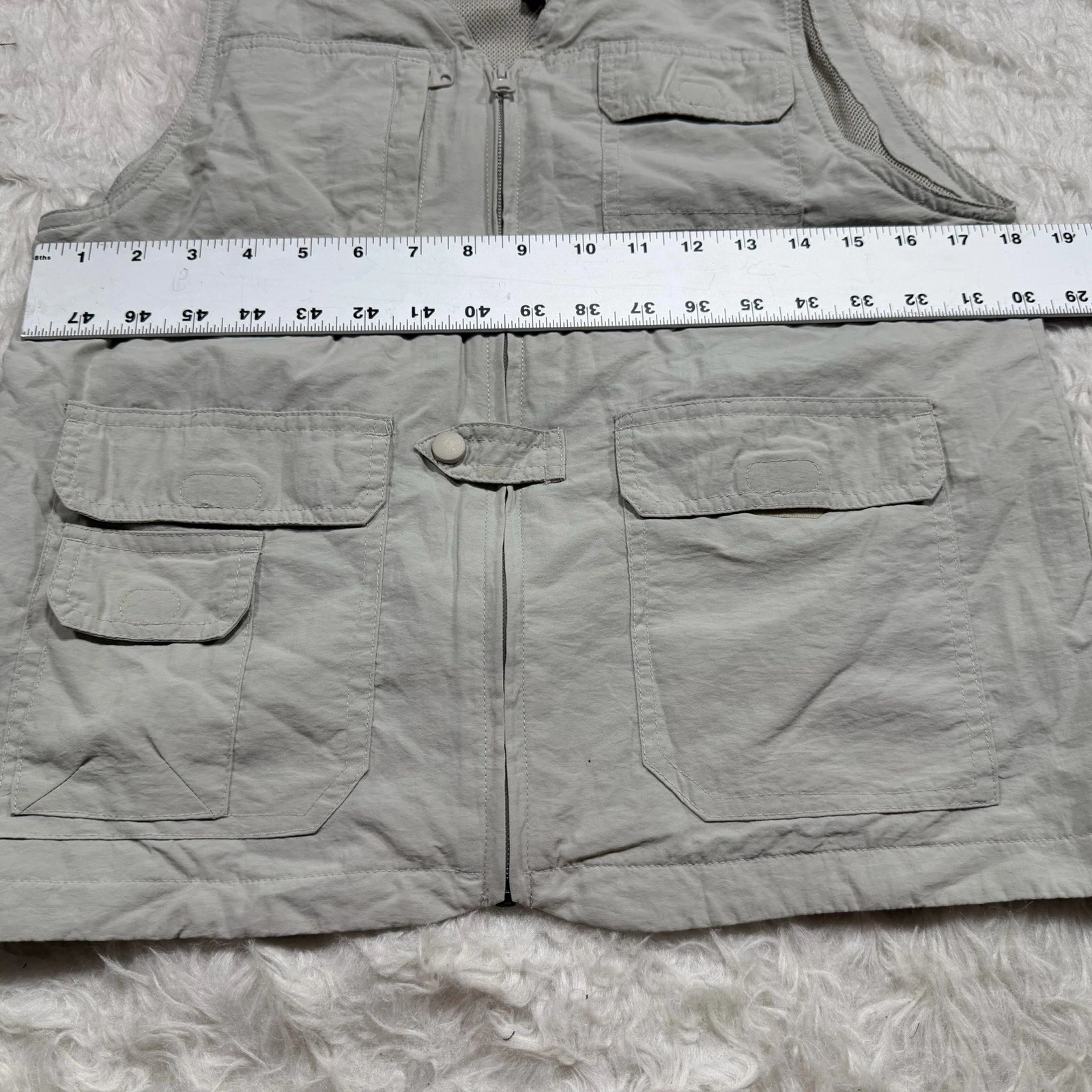 Magellans Travel Vest Men XS Beige Full Zip Pockets Outdoor Hiking Fishing S2 image 4