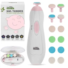 Baby Nail Trimmer Electric Safe Nail Clippers /w 12 Units Gift for Newborn/kids