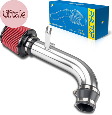 Cold Air Intake System Aluminum Polished High Flow Replacement for 2013-2018 Nis