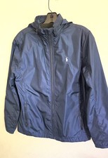 Polo Ralph Lauren Boys Blue Windbreaker Jacket XL 18-20 Or Adult SM 165