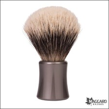 Shaving Brush - Maggard Razors Aluminum Handle 2-Band Badger Shaving Brush, 22mm