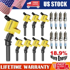 Set of 8 For 1999-2004 Ford F250 F350 Super Duty 5.4L Ignition Coil & Spark Plug