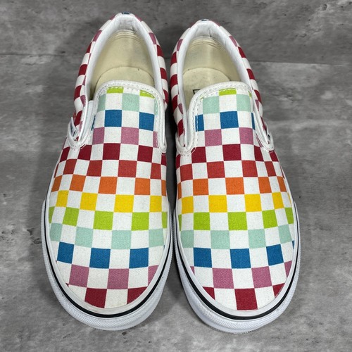 VANS Multi Color Checkered Slip On Women's Flats Loafers Size 7 - Picture 3 of 14