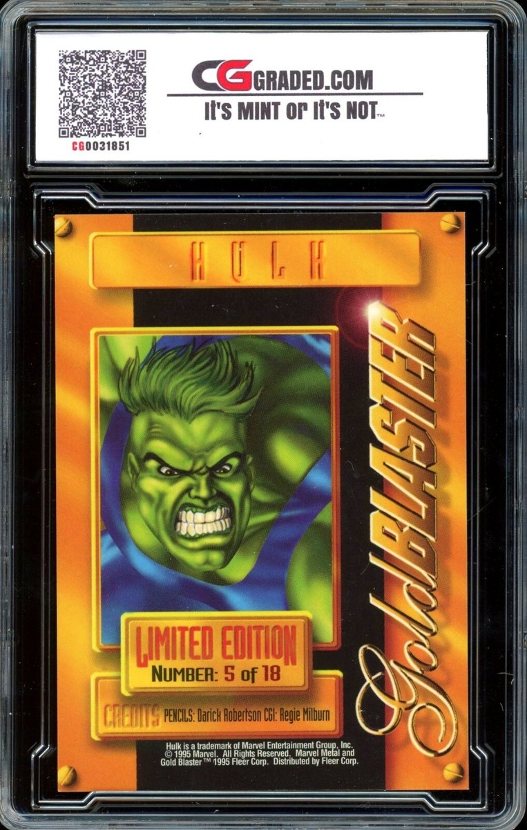 1995 Marvel Metal #5 ~ GOLD BLASTER ~ Hulk ~ GRADED CG 10 | eBay
