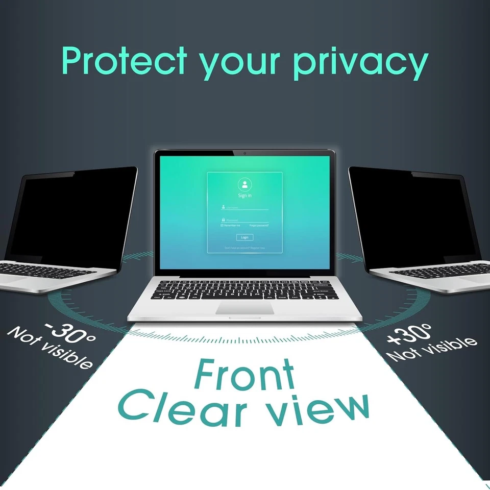 14”/16:10 Magnetic Laptop Monitor Privacy Screen Filter Protector - Image 3 of 4