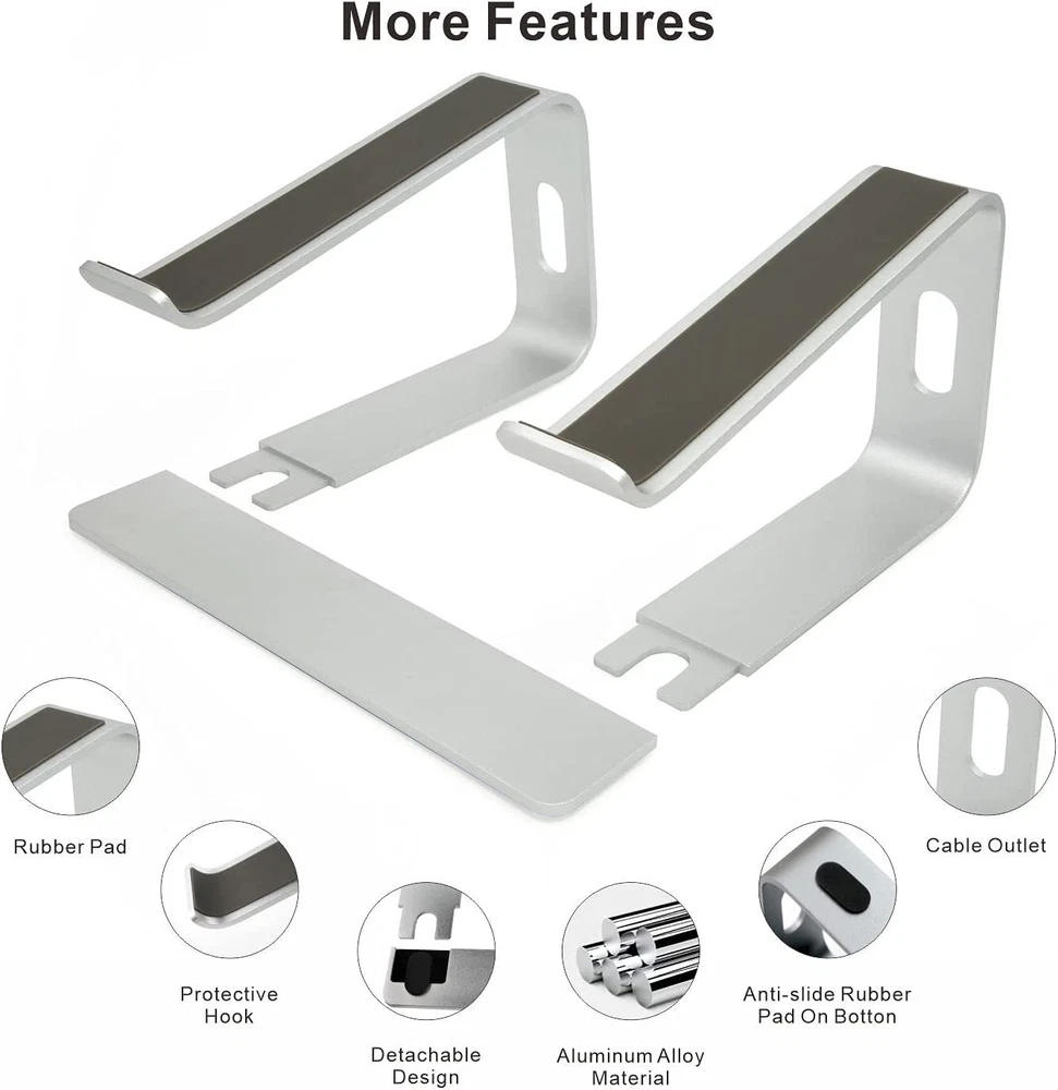 Laptop Stand, Ergonomic Aluminum Laptop Mount Computer Stand