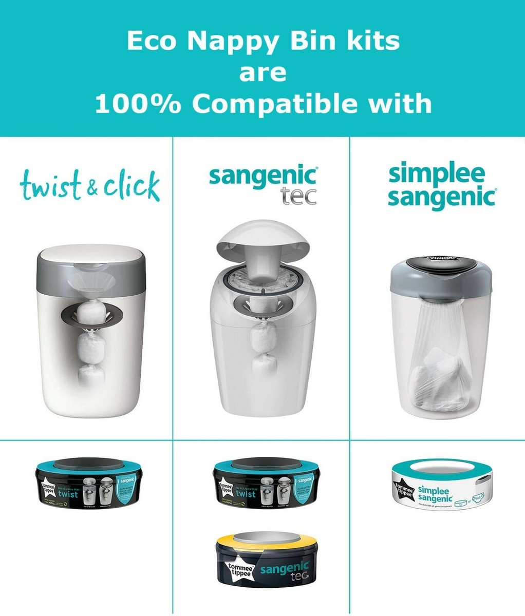Nappy Bin Refill Kit for Sangenic Tommee Tippee 20 Cassette