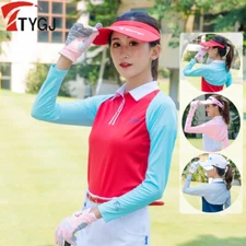TTYGJ Anti-UV Ice Silk Women Golf Shawl Long Sleeve Tops Sunscreen Arm Sleeve