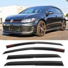 For 15-19 Vw Golf Golf R Gti Mk7 Mugen Style Window Visor Rain Guard Red Sport