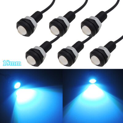 6pcs Ice Blue Eagle Eye LED Light for Car Motorcycle Truck SUV Lighting Retrofit