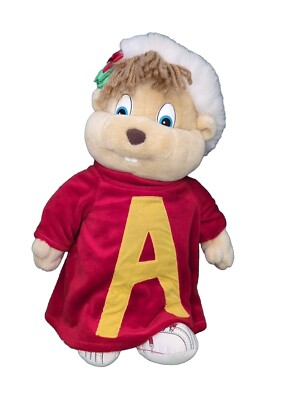 Alvin and The Chipmunks 17  Christmas Santa Plush Bagdasarian 1990 Vintage *NICE