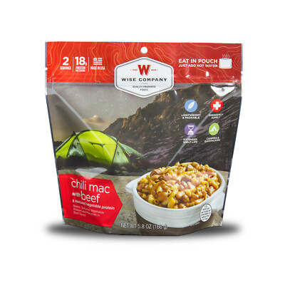 Wise Foods Freeze Dried Chili Mac with Beef Camping Food (Case of 6)