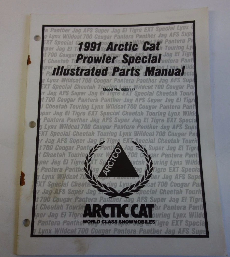 1991 ARCTIC CAT PROWLER SPECIAL  PARTS MANUAL OEM