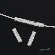 10 Sterling Silver Stardust Finish Tube Spacer Beads 2x8mm 51127