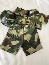 Build A Bear Military Outfit Army Uniform Camo Shirt pants And Hat
