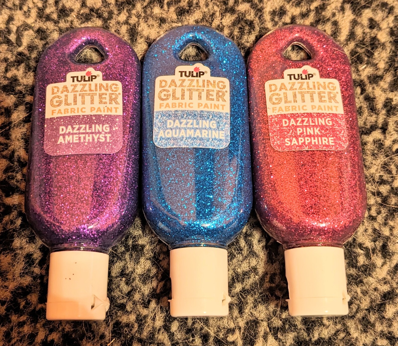 Tulip Dazzling Glitter Fabric Paint Lot of 3 eBay