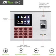 ZKteco K40 TCP/IP Biometric Fingerprint Time Attendance System Built in Battery