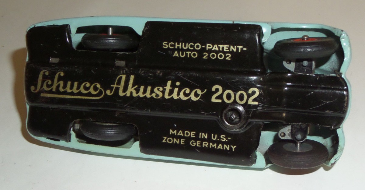 ORIGINAL VINTAGE 1940's SCHUCO AKUSTICO 2002 TIN WIND-UP KEY SKY