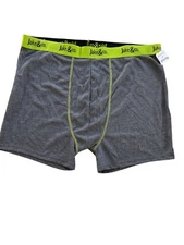 Jake & Co. Gray Boxer Briefs XXL Polyester With Neon Green Waistband Comfortable
