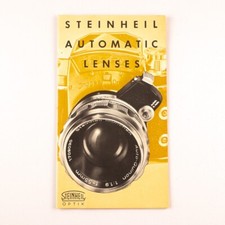 Steinheil Optik Automatic Lenses - Fold-Out Brochure Pamphlet