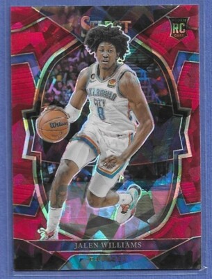  2022-23  Panini Select Jalen Williams Cracked Red Ice RC #90 Thunder