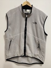 Vtg The North Face Men  s Fleece Vest Full Zip Gray Size XL Rare Made In USA 