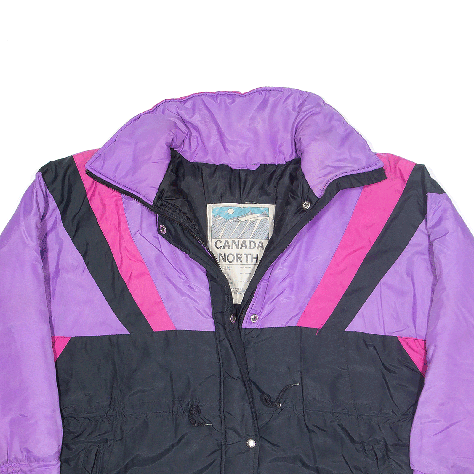 Vintage CANADA NORTH Womens Jacket Purple Nylon 90s Colourblock L eBay