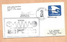 APOLLO 15 LAUNCH JUL 26,1971 WAIMEA HAWAII TRACKING STA SPACE COVER  NASA