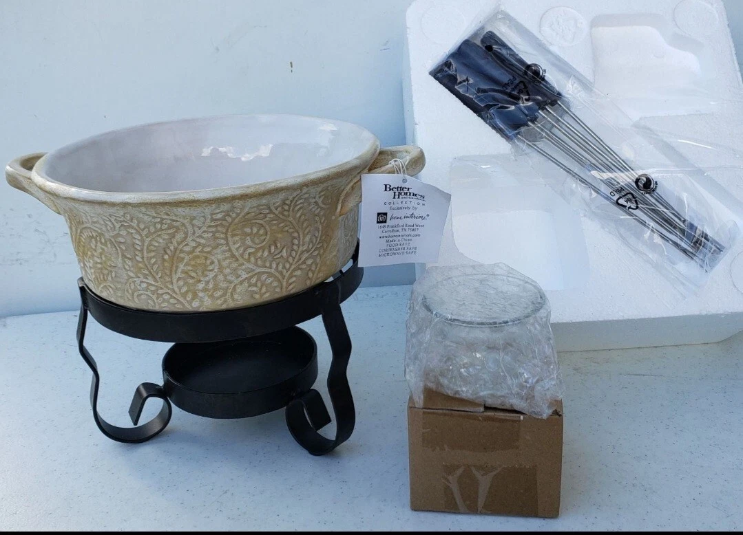 NEW Home Interiors Better Homes & Gardens Decorative Fondue Set