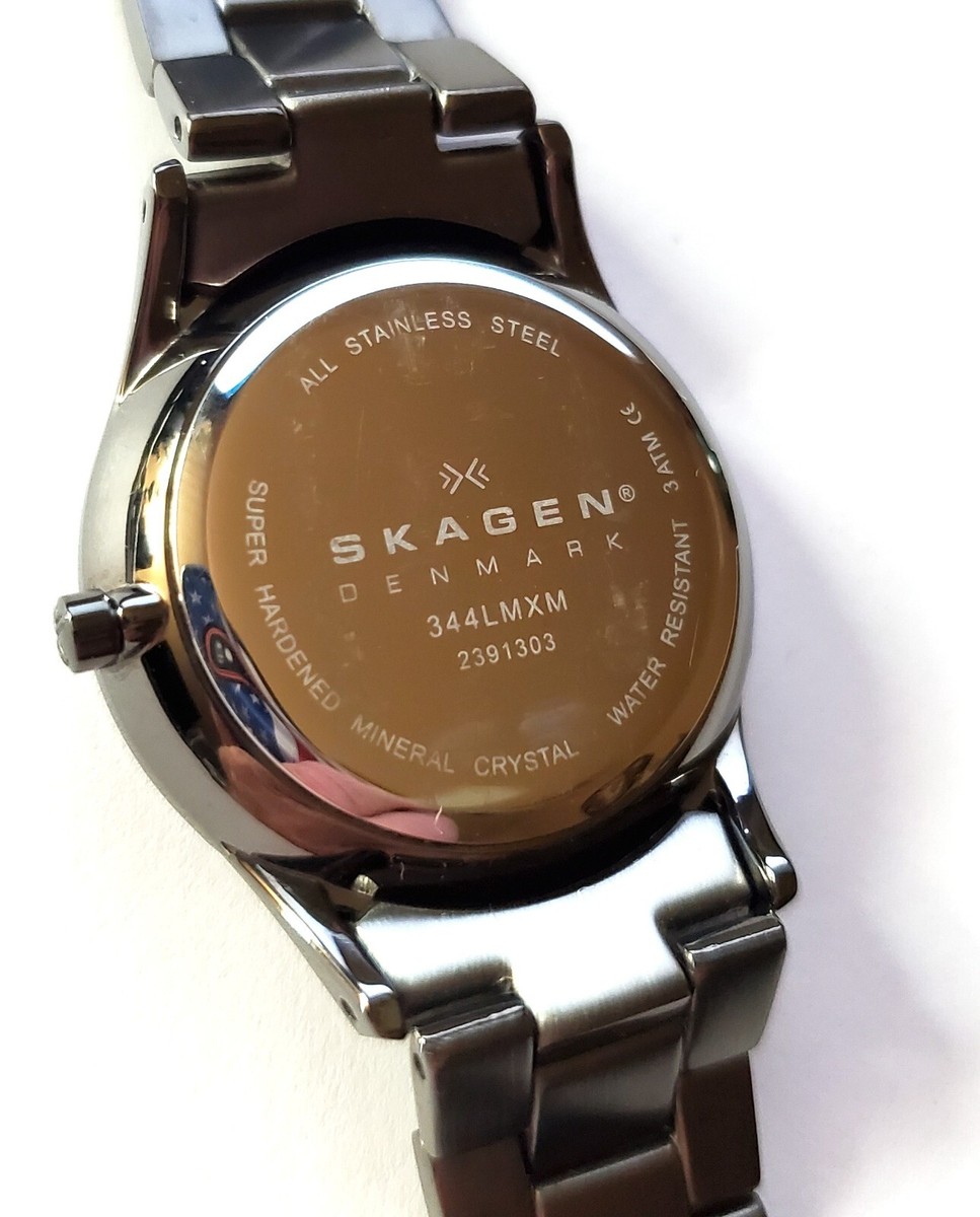 Skagen Womens Watch 344LMXM Quartz Chronograph Gunmetal Band  display picture 2