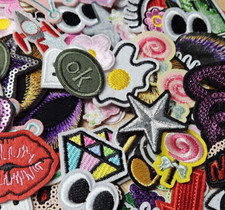 10pc Assorted Sizes Embroidered Iron on Patches