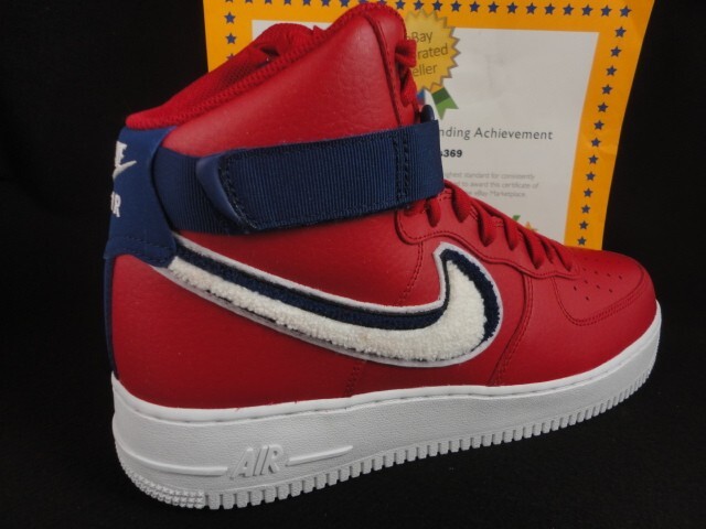 Nike Air Force High '07 LV8, Gym Red Blue Void, 3D Swoosh