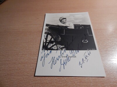 Alte  Foto  AK  Autogrammkarte   Grete Deditsch