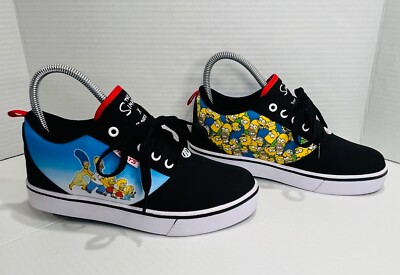 The Simpsons X HEELYS Pro 20 Shoe Skates Black/Multicolor Youth Size 