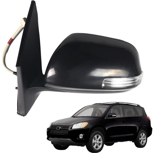 Left Driver Side Mirror for Toyota RAV4 2009-2012 Power Adjustable w/Lamp Mirror
