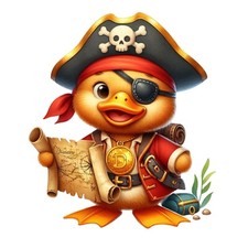 Animal Pirate Watercolour Stickers - Funny Decoration for Wall, Nursery 18X18