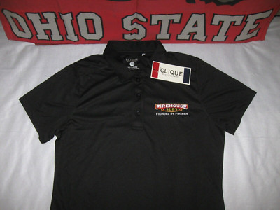 FIREHOUSE SUBS polo shirt NEW Women's medium ladies CLIQUE workwear FIREMAN