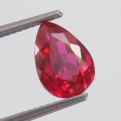 Awesome Quality 10x7MM Natural Blood Red Mozambique Ruby Loose Pear Gemstone Cut