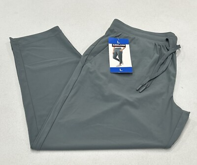 #ad Kirkland Signature Women#x27;s Active Pants Blue Light Gray Size L $12.55