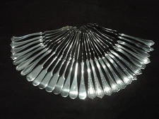 Silverplate Flatware Lot of 28 Antique Twisted Butter Spreaders Craft Table Use