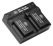 BM 2X LP-E12 Batteries & Dual Charger for Canon PowerShot SX70 HS, Rebel SL1