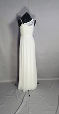 David's Bridal Dress Maxi Flowy  Quinceañera White Party Wedding Formal Prom