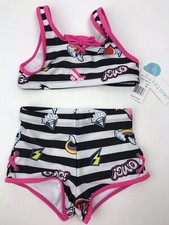 Jantzen Girls 6X 2 Pc Swimsuit Pop Art Princess Tankini Shorts UPF 50 New 38