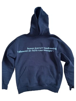 Pull&Bear Sweat à capuche Femmes Noir Lettrage (EU 36, INT S) - Photo 1/4