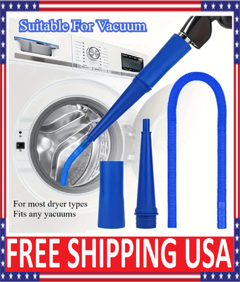 #ad Dryer Vent Cleaner Kit Vacuum Hose Attachment with Lint Remover Brush for Washer $11.99