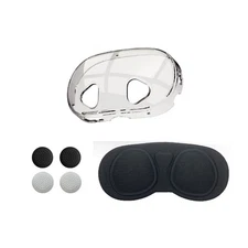 For Meta Quest3S Transparent Case Mainframe Lens Cap Rocker Cover Protection Kit