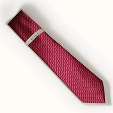 Perry Ellis Portfolio - Men's Tie - Berry Red, Classic Style, NEW