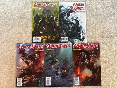 Lot Of 5 All Different Queen Sonja Comic Books Dynamite Lucio Parrillo Red Sonja