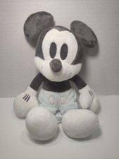 Disney Baby Mickey Mouse Plush Stuffed Animal Gray White 2023 Soft Toy